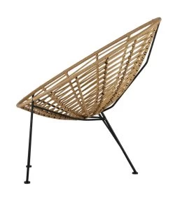 WOOOD Loungestoel Buiten Jane - PE/Metaal - Naturel - 88x72x81 -Woninginrichting 415868cd46e043a2bfdf9e9f8dd53615