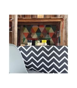 Gecoat Tafelkleed Chevrons Black Graphite