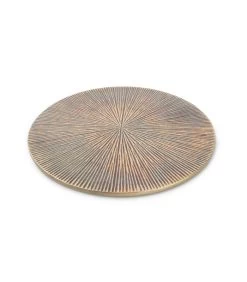 Onderzetter 20cm Geribbeld Goud Charm