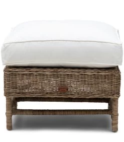 Poef - Hocker - Nicolas Wing Chair Voetenbankje - Bruin