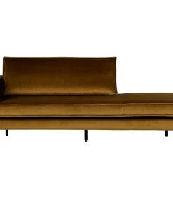 BePureHome Rodeo Daybed Links - Velvet - Honing Geel - 85x203x86