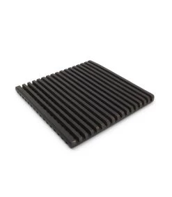 Onderzetter 20x20cm Hout Zwart Rural