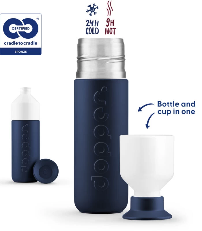 Dopper Geïsoleerde Thermosfles Insulated Breaker Blue 350ml 4 Dopper Geïsoleerde Thermosfles Insulated Breaker Blue 350ml - Afbeelding 2