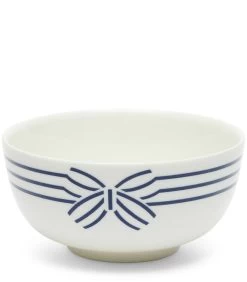 Kom, Ontbijtkom, Schaaltje Strepen Met Strik - Shoreline - Blauw/ Wit