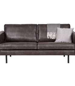 BePureHome Rodeo Bank 2-Zits - Recycle Leer - Zwart - 85x190x86 -Woninginrichting 4de4d9d602944750b06d462541bbe698