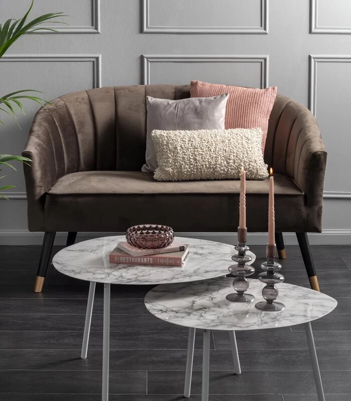 Leitmotiv Bijzettafel Ovoid - Wit - 58,5x51x38 Cm 4 Leitmotiv Bijzettafel Ovoid - Wit - 58,5x51x38 Cm - Afbeelding 2