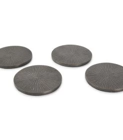 Glasonderzetter 10cm Geribbeld Zwart Charm - Set/4 -Woninginrichting 4e60f956e2554e5c86a79ea6006a69b3