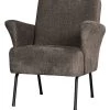 BePureHome Muse Fauteuil - Polyester - Grijs/Bruin - 77x73x70 -Woninginrichting 51e40d282d11449bb76048378706a3ce