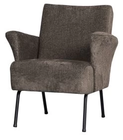 BePureHome Muse Fauteuil - Polyester - Grijs/Bruin - 77x73x70