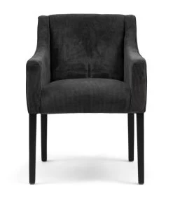 Eetkamerstoel Met Armleuning - Savile Row Dining Armchair - Ribstof - Grijs