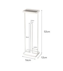 Yamazaki Toiletpaper Holder Open - Tower - White -Woninginrichting 558a61ba84dd4295ab56e6f22482a0e7