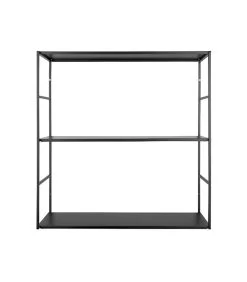 PRESENT TIME Wandrek Level - Metaal Mat Zwart - 60x20x60cm -Woninginrichting 5de326811d7e45ac9a63d09ce0206f4b