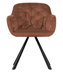 Exclusive Elaine Eetkamerstoel - Velvet - Raspberry - 81x60x59