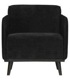 BePureHome Statement Fauteuil Met Arm - Ribstof - Graphite - 77x72x93
