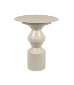 Leitmotiv Bijzettafel Chess King - Wit - 40,5x40,5x48cm