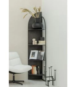 Kuga Hoekrek - Metaal - Zwart - 199x43x41 -Woninginrichting 60687cb4eada4792bfa019c07785cb33