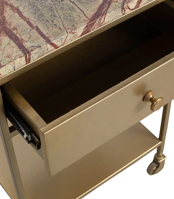 BePureHome Clinic Nachtkastje - Marmer - Antique Brass - 68,5x45x35 5 BePureHome Clinic Nachtkastje - Marmer - Antique Brass - 68,5x45x35 - Afbeelding 3