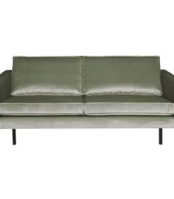 BePureHome 2,5-zits Bank Rodeo - Velvet - Khaki - 85x190x86