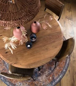 Eettafel Mimoso - Hout/Zwart - Ø120cm -Woninginrichting 65fad880405140cd9b7d0077557c0644