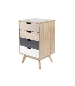 Leitmotiv Ladekast Snap Wood - Met 4 Lades - 40x36x65cm -Woninginrichting 66dc48b8305649b7abb44e6554913b14