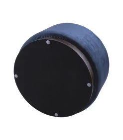 Leitmotiv Poef W. Wood Rim - Velvet Jeans Blauw - Large - 50x30cm -Woninginrichting 6cb66e51832d4d27b693f8e186a50aa6