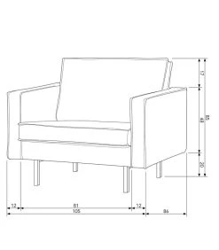 BePureHome Fauteuil Rodeo - Velvet - Khaki - 85x105x86 -Woninginrichting 6eabab5838824106af82135efa02ba55 2