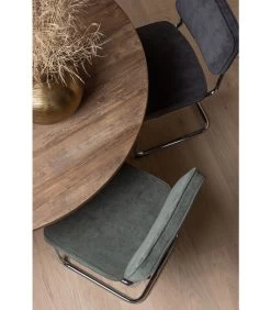 Corduroy Buisframe Stoel - Ribstof - Antraciet - Set Van 2 -Woninginrichting 713440256d354ceb862f4b734d39549a