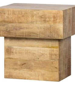 Balk Too Salontafel - Hout - Naturel - 50x50x35 -Woninginrichting 71f1e8d9bda8416b9c558cd2e18565ef