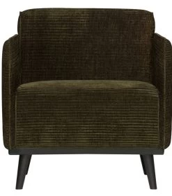 BePureHome Statement Fauteuil Met Arm - Ribstof - Groen - 77x72x93