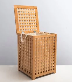 Wasmand Bamboe 58x40 Cm Naturel -Woninginrichting 750d450095114280a2e64b6b3bb79761