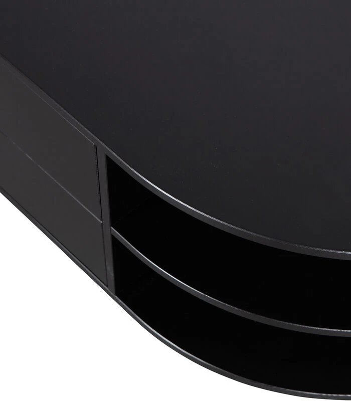 Exclusive Finca Tv Meubel Rond Rechts - Zwart - 40x78x40 4 Exclusive Finca Tv Meubel Rond Rechts - Zwart - 40x78x40 - Afbeelding 2