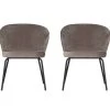 BePureHome Admit Eetkamerstoel - Fluweel - Khaki - Set Van 2