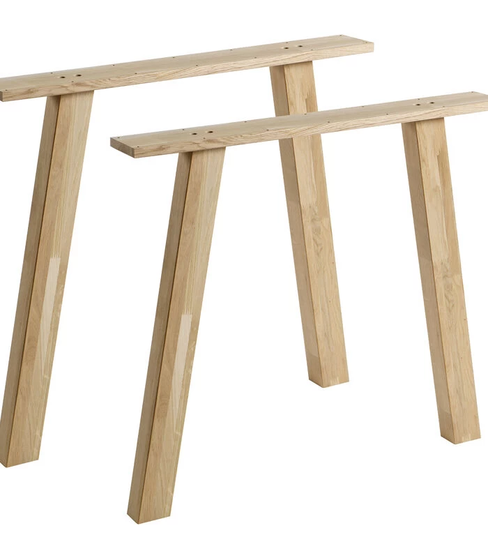 WOOOD Tablo A Poot - Eiken - Transparant - Set Van 2 3 WOOOD Tablo A Poot - Eiken - Transparant - Set Van 2