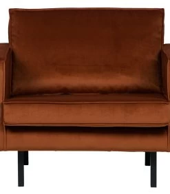BePureHome Rodeo Fauteuil - Velvet - Roest - 85x105x86