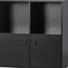 VTwonen Lower Case 4 Vakken - Grenen - Zwart - 81x81x35 -Woninginrichting 7e6b65c099c34ed0b7440616292030db
