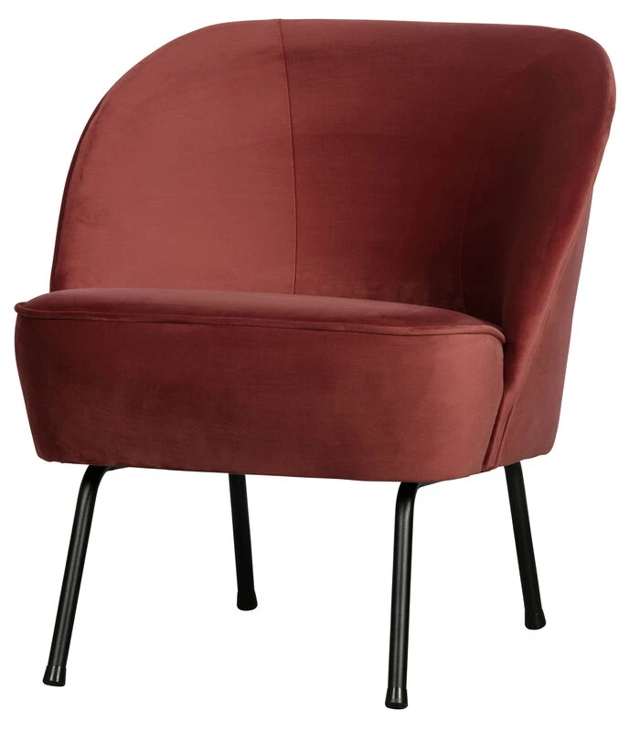 BePureHome Vogue Fauteuil - Velvet - Chestnut - 69x57x70 4 BePureHome Vogue Fauteuil - Velvet - Chestnut - 69x57x70 - Afbeelding 2
