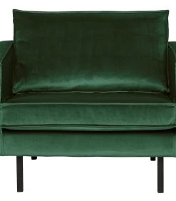 BePureHome Rodeo Fauteuil - Velvet - Green Forest - 85x105x86