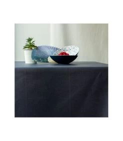 Effen Antracietgrijs Rond Of Ovaal Gecoat Tafelkleed