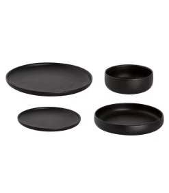 Serviesset Universe Porselein 6-persoons 24-delig Zwart -Woninginrichting 870dc9837a1a479caf49e5aa96c1579a