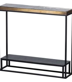 BePureHome Sunday Bijzettafel - Metaal/Glas - Zwart - 74x82x21