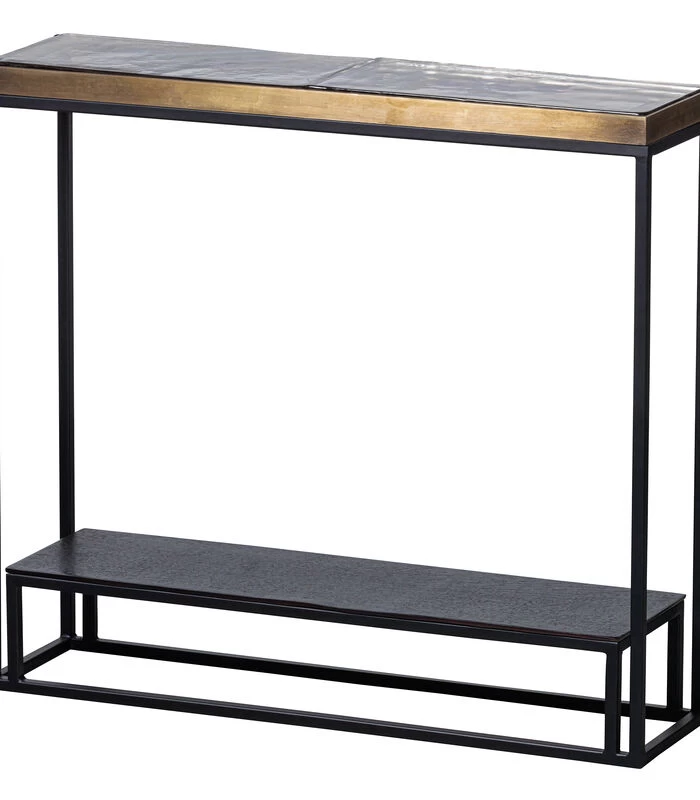 BePureHome Sunday Bijzettafel - Metaal/Glas - Zwart - 74x82x21 3 BePureHome Sunday Bijzettafel - Metaal/Glas - Zwart - 74x82x21