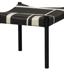 Exclusive Kruk Jessy - Mangohout/Koord - Zwart/Wit - 44x47x40