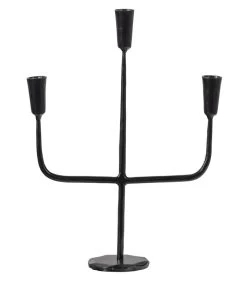 Exclusive Sean Kandelaar 3 - Metaal - Zwart - 40x29x10