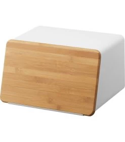Yamazaki Bread Case With Removable Lid - Tower - White