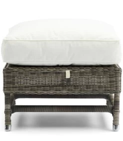 Poef Tuin - Nicolas Outdoor Voetenbankje - Grijs Wit