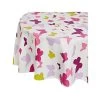 Rond Of Ovaal Gecoat Tafelkleed Papillon Groen/pruim