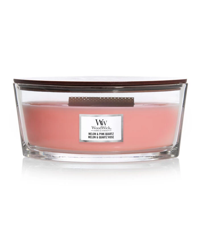 WoodWick Kaars Melon & Pink Quartz Ellipse 3 WoodWick Kaars Melon & Pink Quartz Ellipse