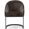 Eetkamerstoel Met Armleuning - Lincoln Dining Armchair - Velvet - Antraciet Grijs