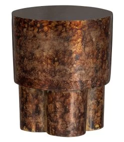 Exclusive Ariel Bijzettafel - Aluminium - Bruin - 42x36x36