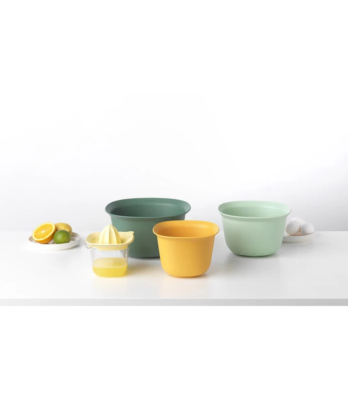 Brabantia Tasty+ Mengkommenset, 2x Mengkom, Vergiet, Citruspers 6 Brabantia Tasty+ Mengkommenset, 2x Mengkom, Vergiet, Citruspers - Afbeelding 4